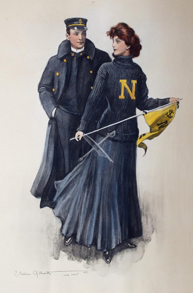 Navy football fans - vintage | U.S. Naval Institute Photo Archives